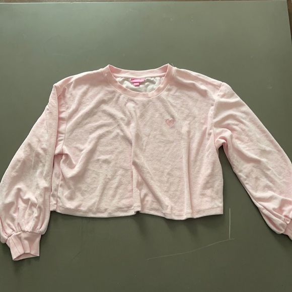 Stoney Clover Lane x Target Boxy Cropped Terry Sumer Lightweight Sweater - Picture 3 of 6